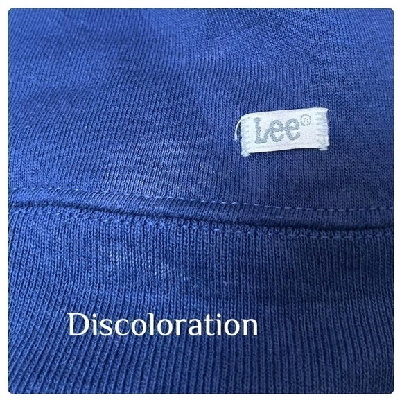 Vintage Lee Blue Heavy Weight Cotton Blend Pullover Crewneck Sweatshirt Size XL - Picture 7 of 11